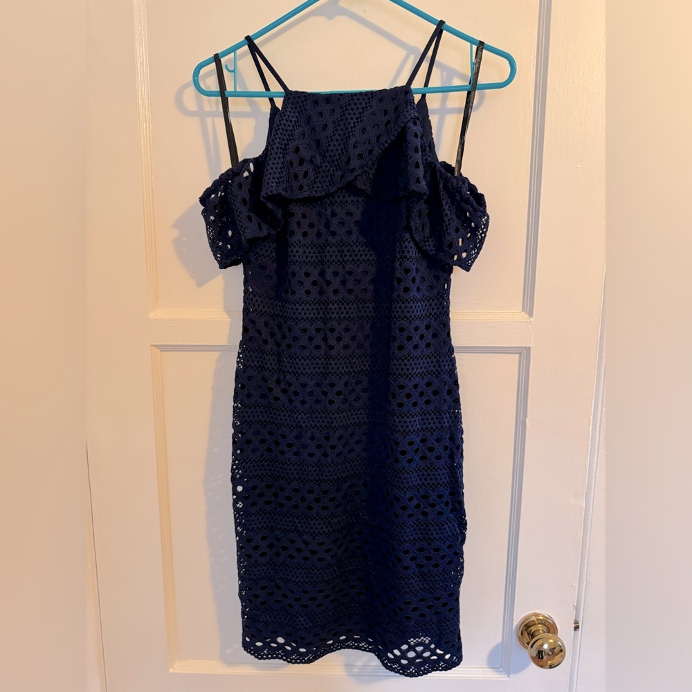 GUESS blue eyelet dress